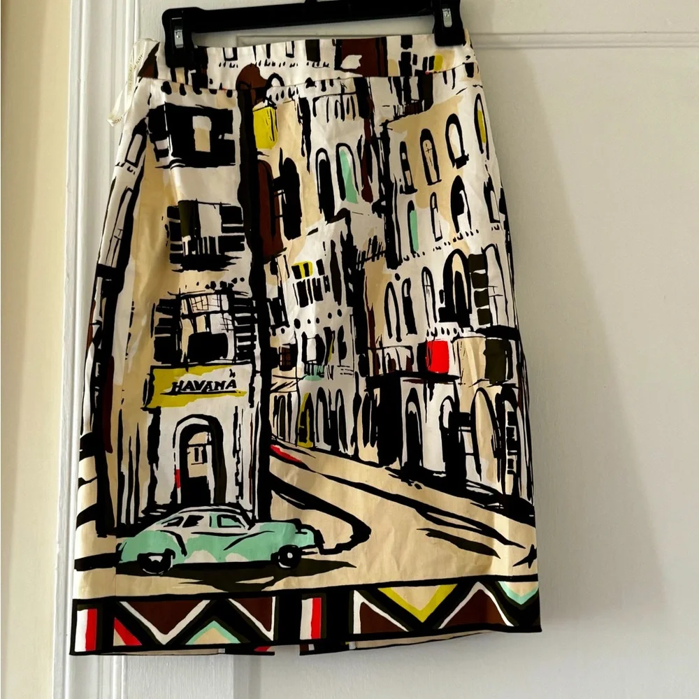 Kate Spade Havana Landscape Pencil Skirt